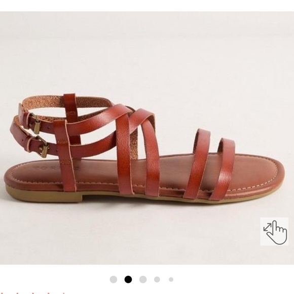 NWOT Torrid Brown Double Buckle Gladiator SandalsSize 9WW - Picture 2 of 5